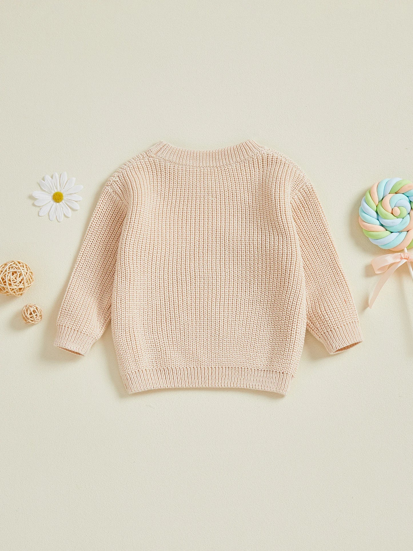 Baby Toddler Boy Sweater Long Sleeve Crew Neck Dinosaur Embroidery Knit Tops Comfortable Pullover