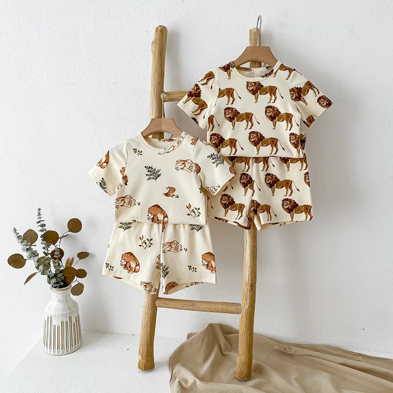 Animal Print Kids Lounge Set