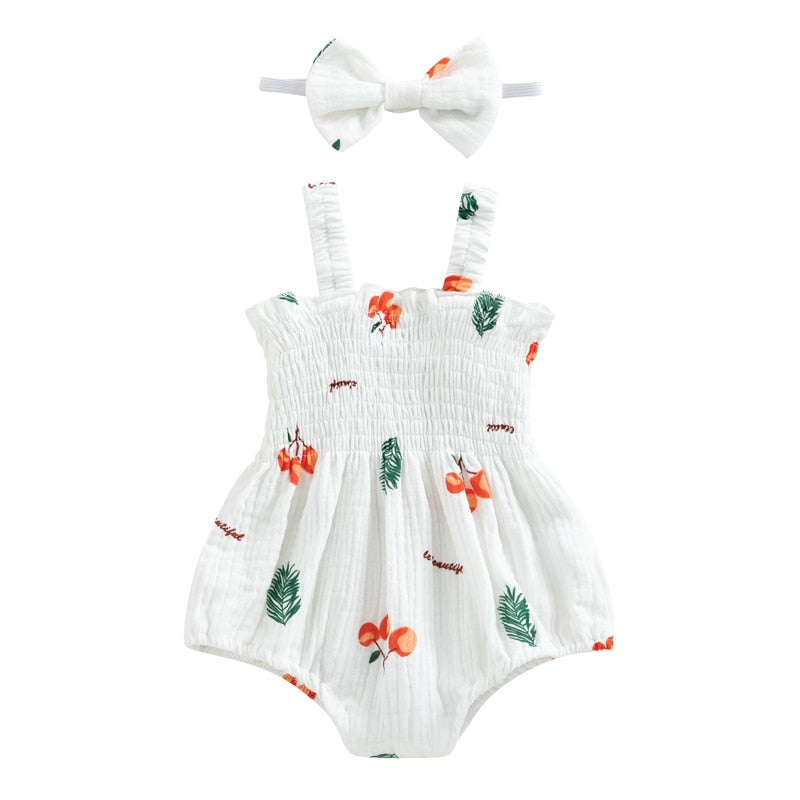 Muslin Romper and Headband Set