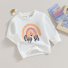 Load image into Gallery viewer, Baby Toddler Kids Girl Long Sleeve Round Neck Rainbow Letter Big Sis Sister Print Loose Pullovers Fall Tops
