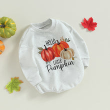 Load image into Gallery viewer, Baby Toddler Boy Girl Pumpkin Letter Print Romper Long Sleeve Jumpsuit Halloween
