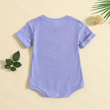 Load image into Gallery viewer, Infant Baby Boys Girls Summer Bodysuit Short Sleeve Crew Neck Solid Ribbed Jumpsuit Bubble Romper
