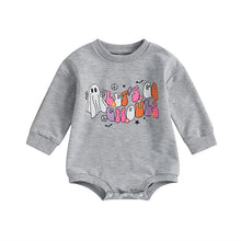 Load image into Gallery viewer, Baby Toddler Girls Boys Halloween Bodysuit Long Sleeve Crew Neck Ghost Letters Print Jumpsuit Romper
