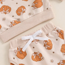 Load image into Gallery viewer, Baby Toddler Girl 2Pcs Halloween Outfit Pumpkin Print Long Sleeve Top with Elastic Waist Pants Set
