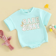Load image into Gallery viewer, Baby Boy Girl Easter Bodysuit Babe Bunny / Hip Hop Crewneck Short Sleeve Romper Jumpsuit
