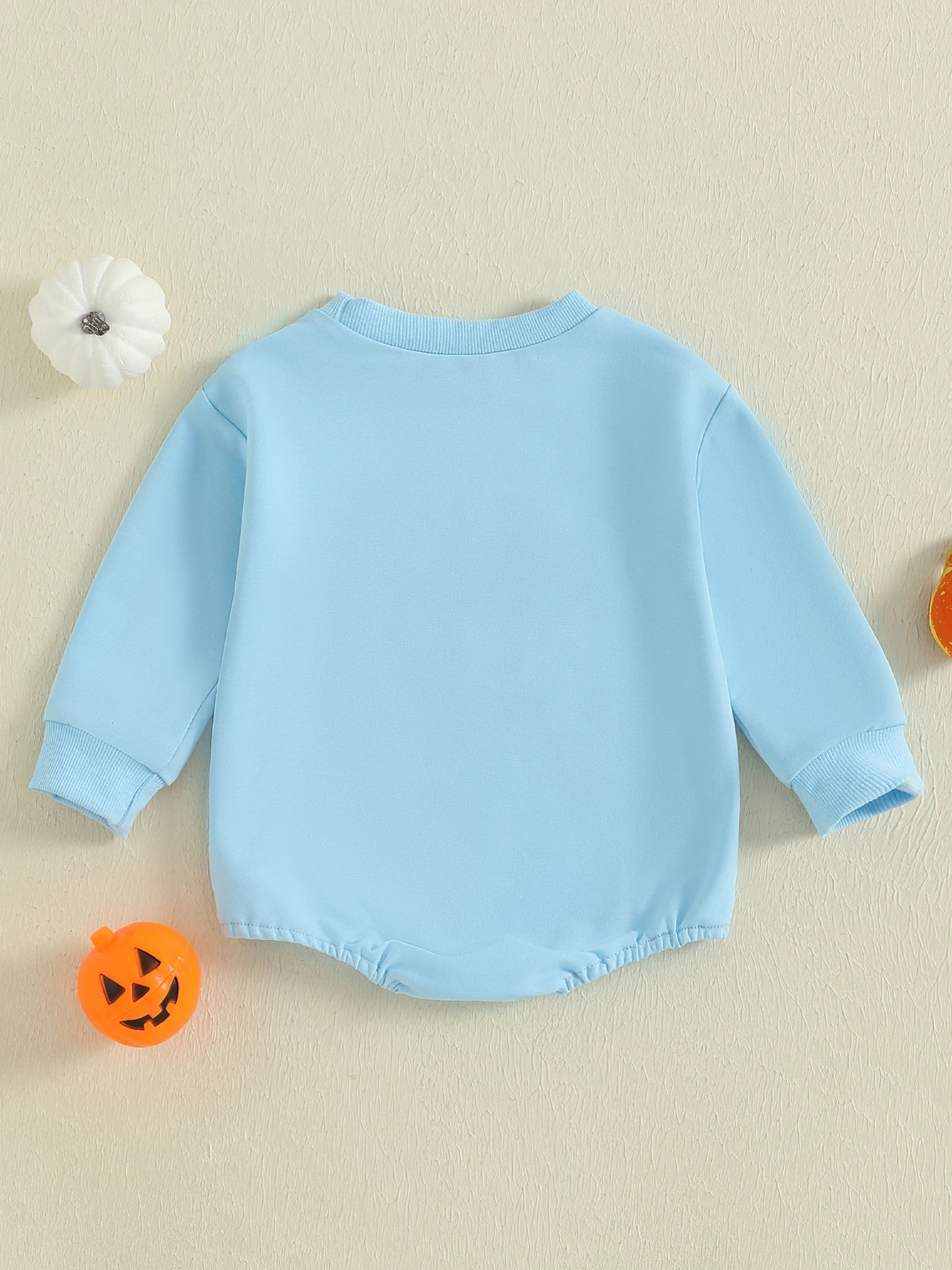 Baby Girls Boys Bubble Romper Halloween Clothes Spider Web Pumpkin Embroidery Letters Boo Long Sleeve Bodysuit Jumpsuit