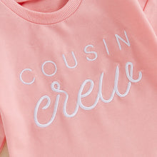 Load image into Gallery viewer, Baby Girl Boy Cousin Crew Romper Letter Embroidery Baby Long Sleeve Jumpsuit Cute Matching Family Clothes
