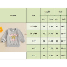 Load image into Gallery viewer, Toddler Kids Girl Game Day Bow Embroidery Football Long Sleeve Round Neck Pullover Fall Top
