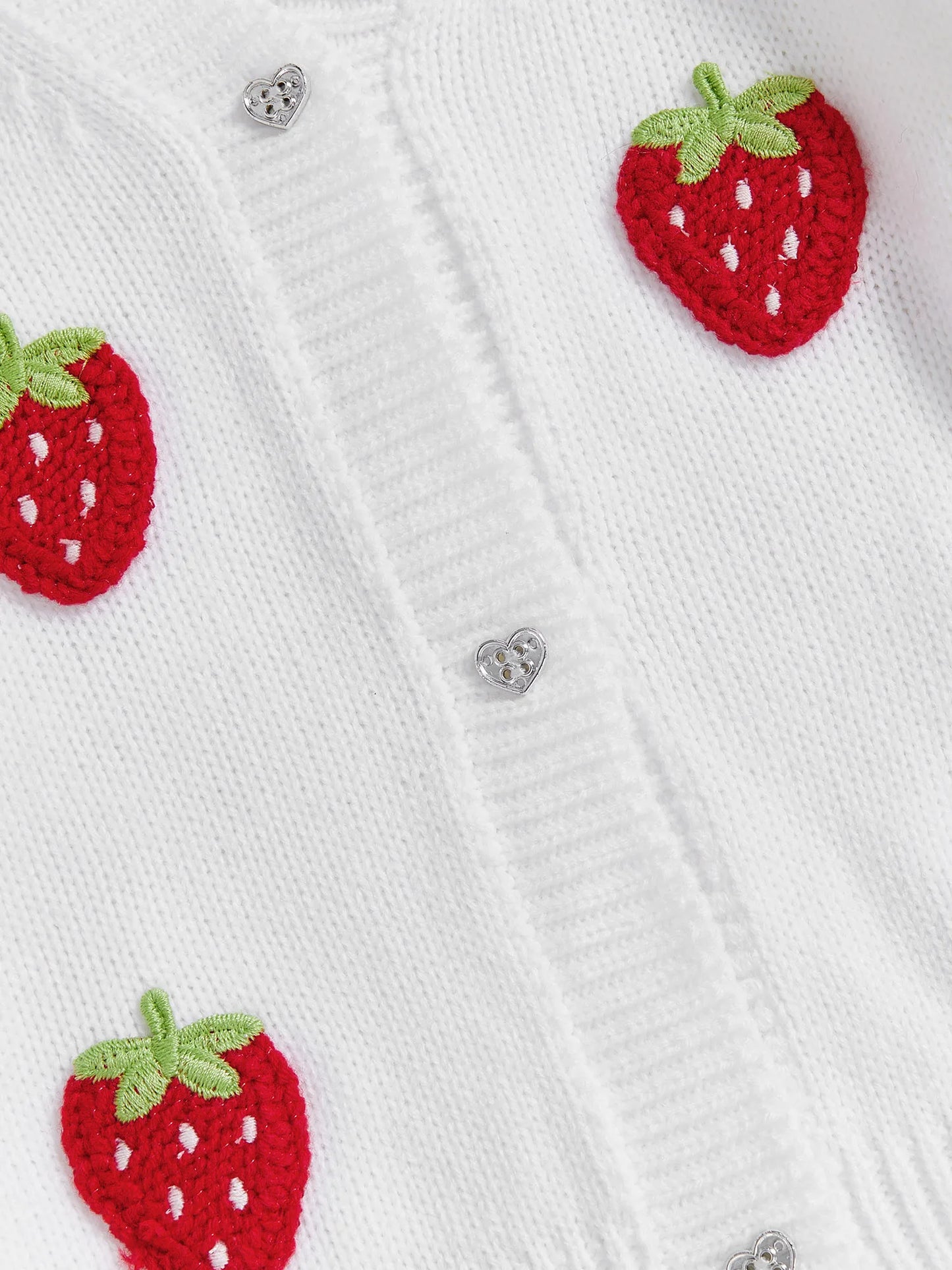 Baby Toddler Girls Sweater Casual Crocheted Strawberries Infant Button Cardigan Knitwear Warm Clothes Sweater