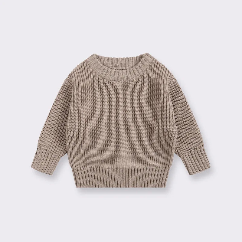 Baby Toddler Kid Boys Girls Sweater Winter Clothes Warm Thick Knit Pullover Top Infant Long Sleeve Basic Knitwear