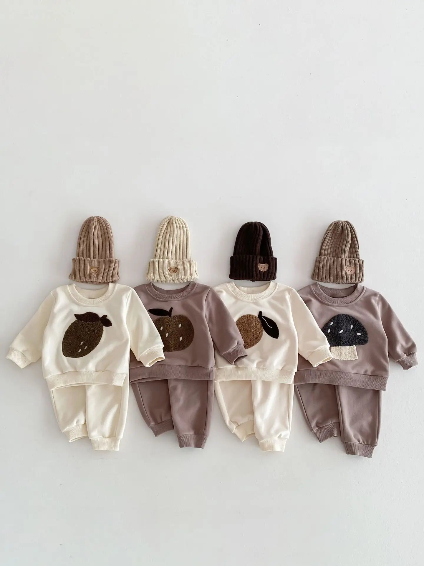 Baby Toddler Boy Girl 2Pcs Clothes Set Autumn Winter Infant Jogger Set Long Sleeve Pullover Top Pant Suit Outfit