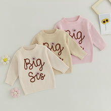 Load image into Gallery viewer, Toddler Baby Kids Girl Chunky Knit Sweater Top Little Sister Lil Sis Print Letters
