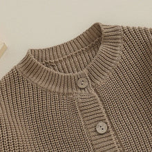 Load image into Gallery viewer, Baby Boys Girls Button Up Sweater Solid Color Loose Long Sleeve Knitwear Cardigan

