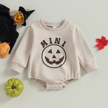 Load image into Gallery viewer, Baby Boy Girl Bodysuit Long Sleeve Crew Neck Ghost Pumpkin Boo Mini Letters Print Fall Halloween Romper
