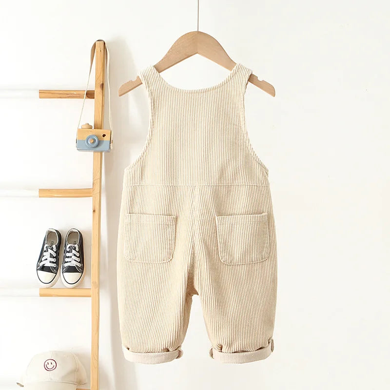 Corduroy Heart Print Jumpsuit Romper