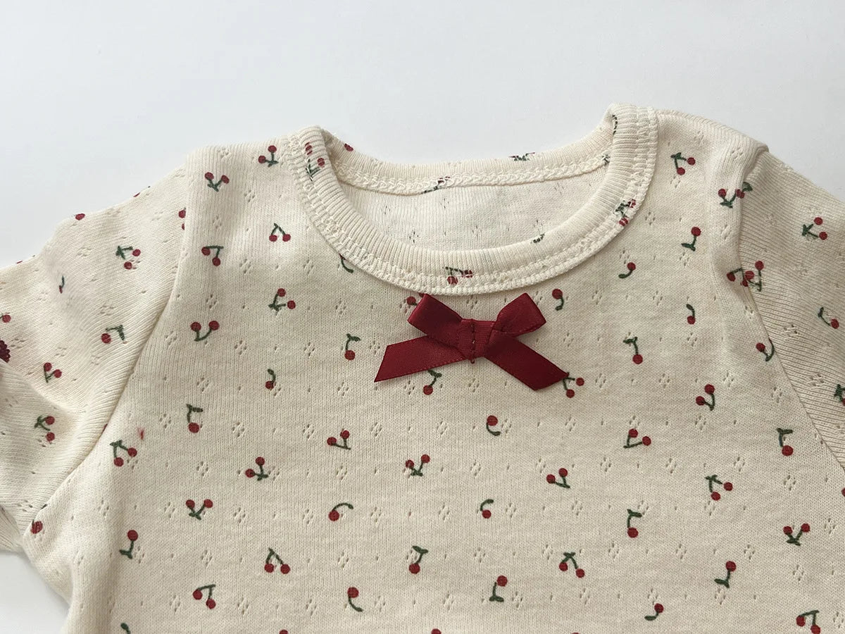 Toddler Kid Girls 2Pcs Clothes Set 100% Cotton Long /Short Sleeve T Shirt Top Pant Suit Homewear Stretch 2pcs Pajamas Set