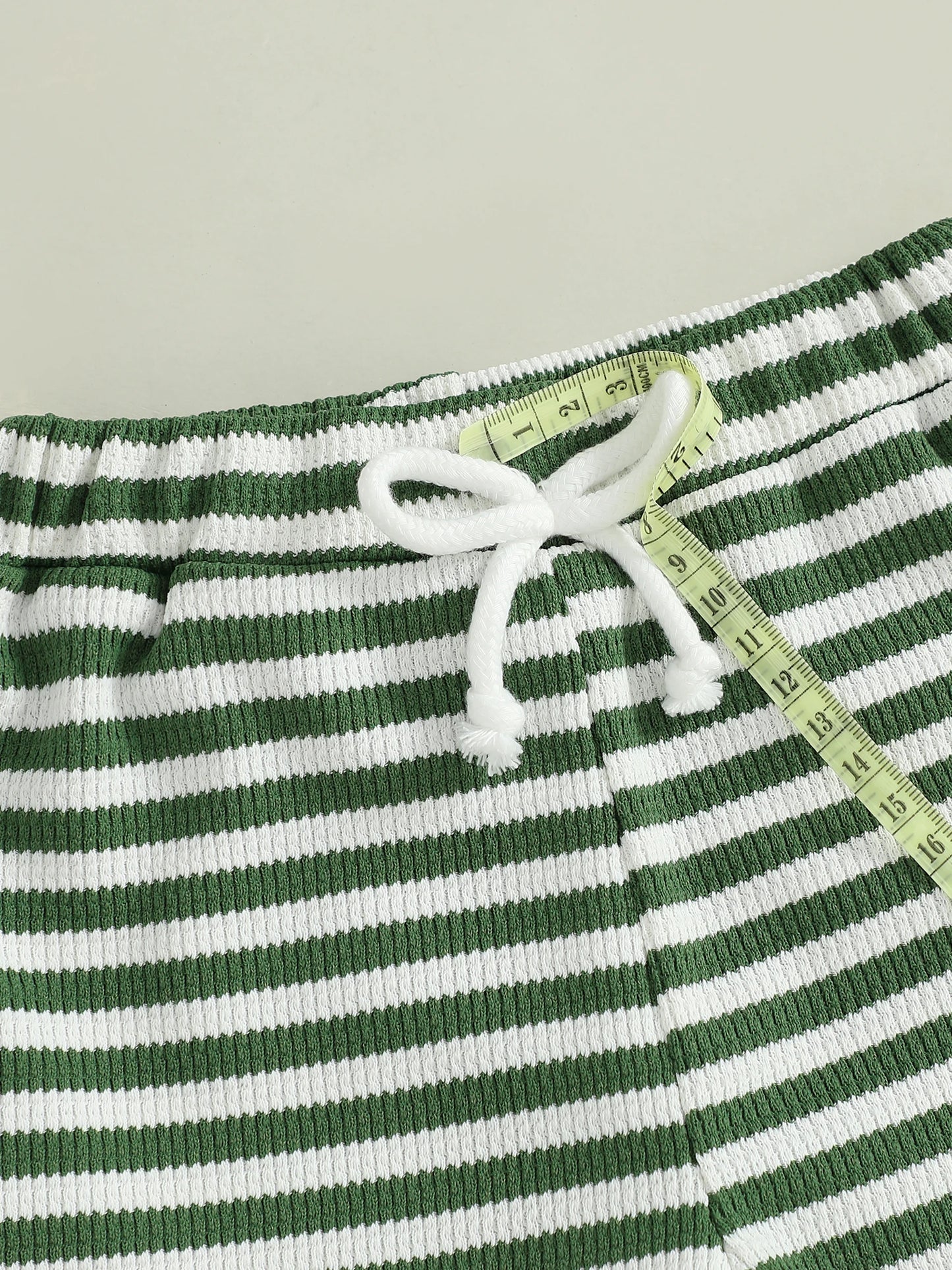 Baby Toddler Boys 2Pcs Mama's Boy / Little Dude Waffle Outfit Letter Embroidery Striped Long Sleeve Top and Elastic Pants Set