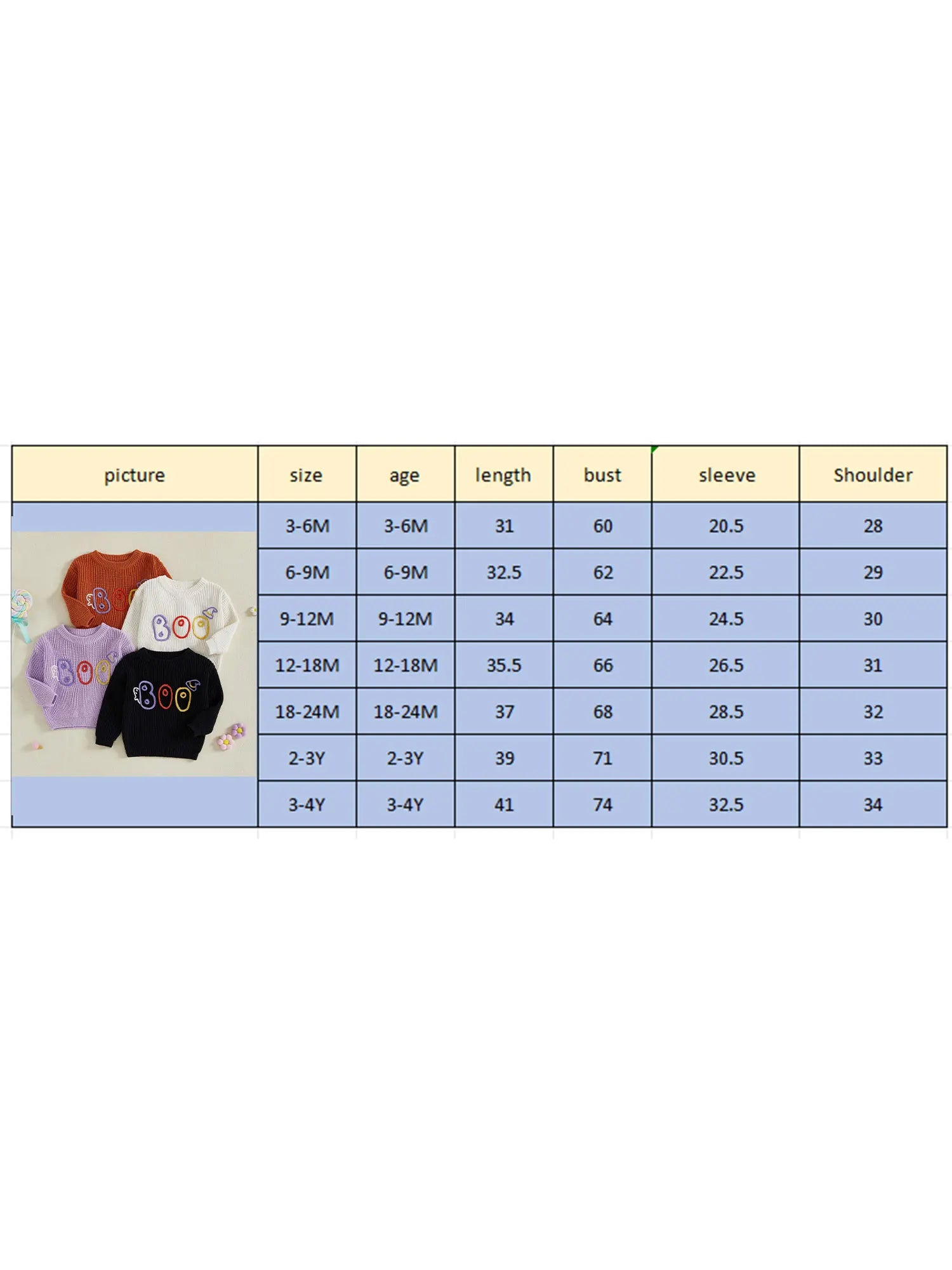 Baby Toddler Girls Boys Sweater Halloween Clothes Letter Boo Ghost Embroidery Long Sleeve Pullover Fall Top