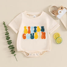 Load image into Gallery viewer, Baby Girls Boys Baby / Little Cousin Romper Short Sleeve Crew Neck Letter Embroidery Family Jumpsuit
