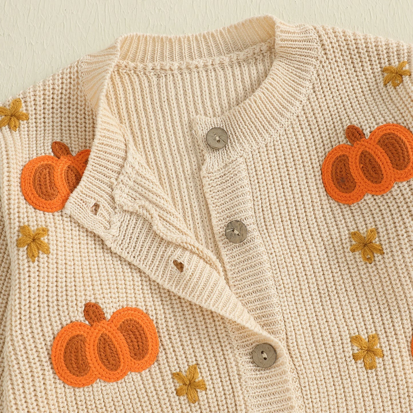 Baby Toddler Girls Halloween Sweater Casual Pumpkin Pattern Infant Button Cardigan Knitwear Warm Clothes Top