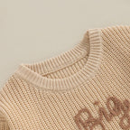 Toddler Kids Boys Sweaters Cotton Long Sleeve Letter Embroidery Big Brother Pullover Loose Knitwear Top