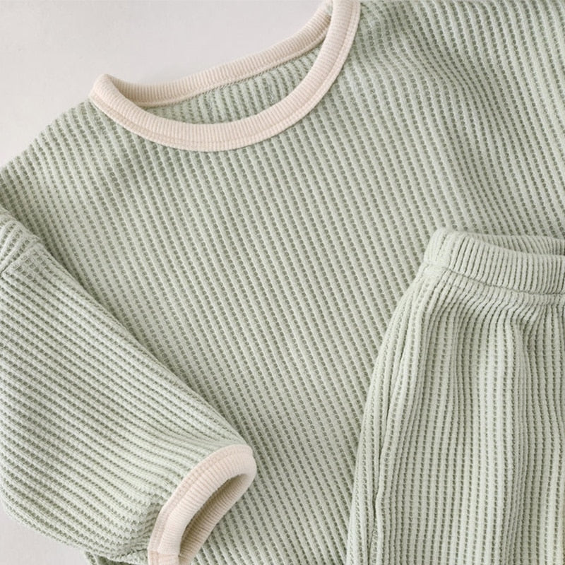 Waffle Sportswear Pants Set