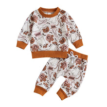 Load image into Gallery viewer, Baby Toddler Girls Boy 2Pcs Pants Sets Halloween Long Sleeve Ghost Pumpkin Print Top Drawstring Pant Outfit
