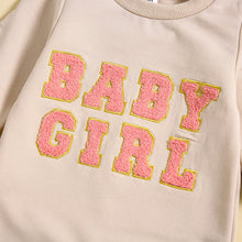 Load image into Gallery viewer, Baby Girls Boys Jumpsuit Long Sleeve Crewneck Letter Baby Boy / Baby Girl Romper
