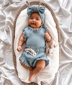Ruffle Romper Shorts Set