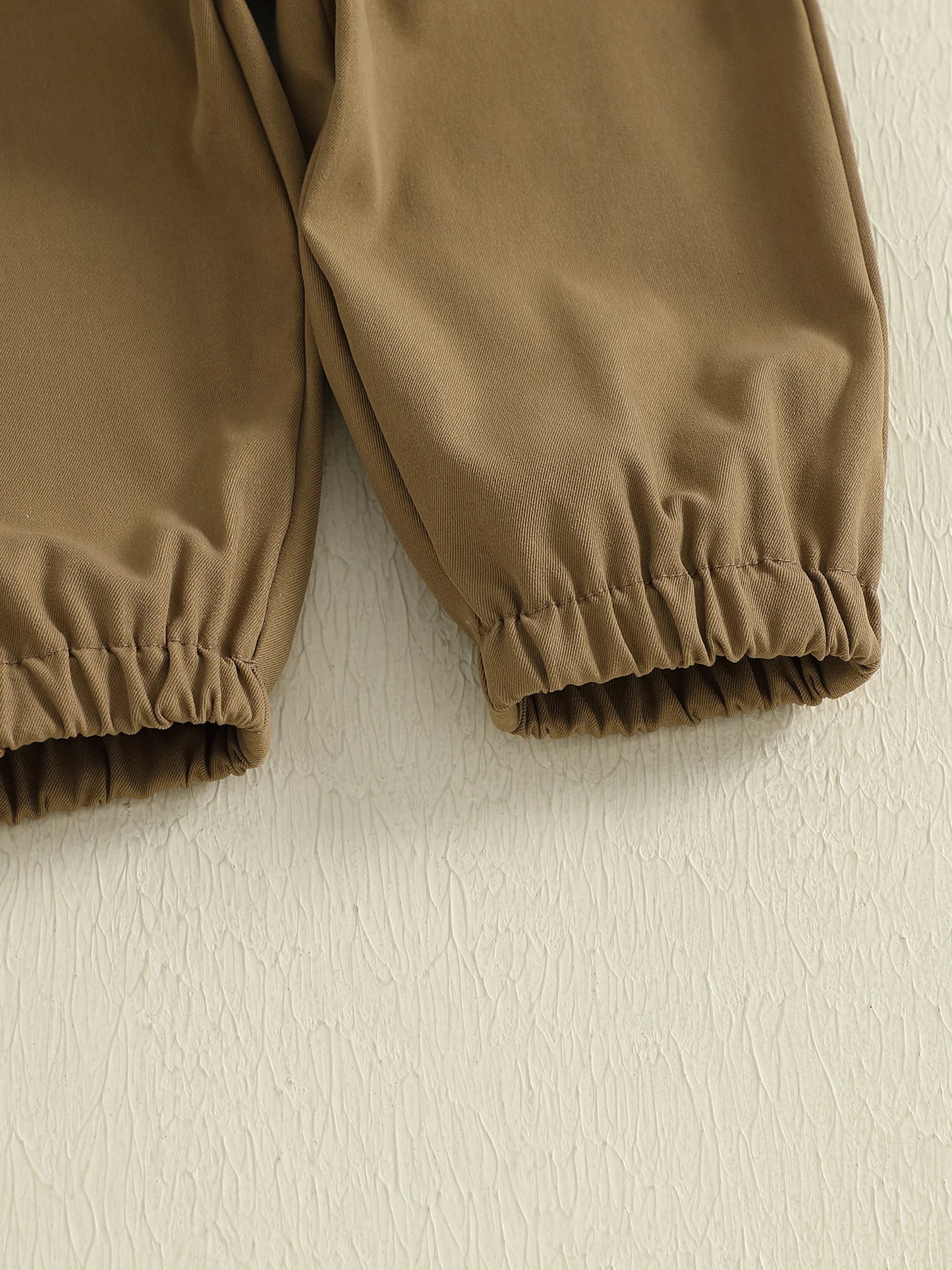 Baby Toddler Boys 2Pcs Fall Long Sleeve Lapel Bear Embroidery Striped Top Pants Sets