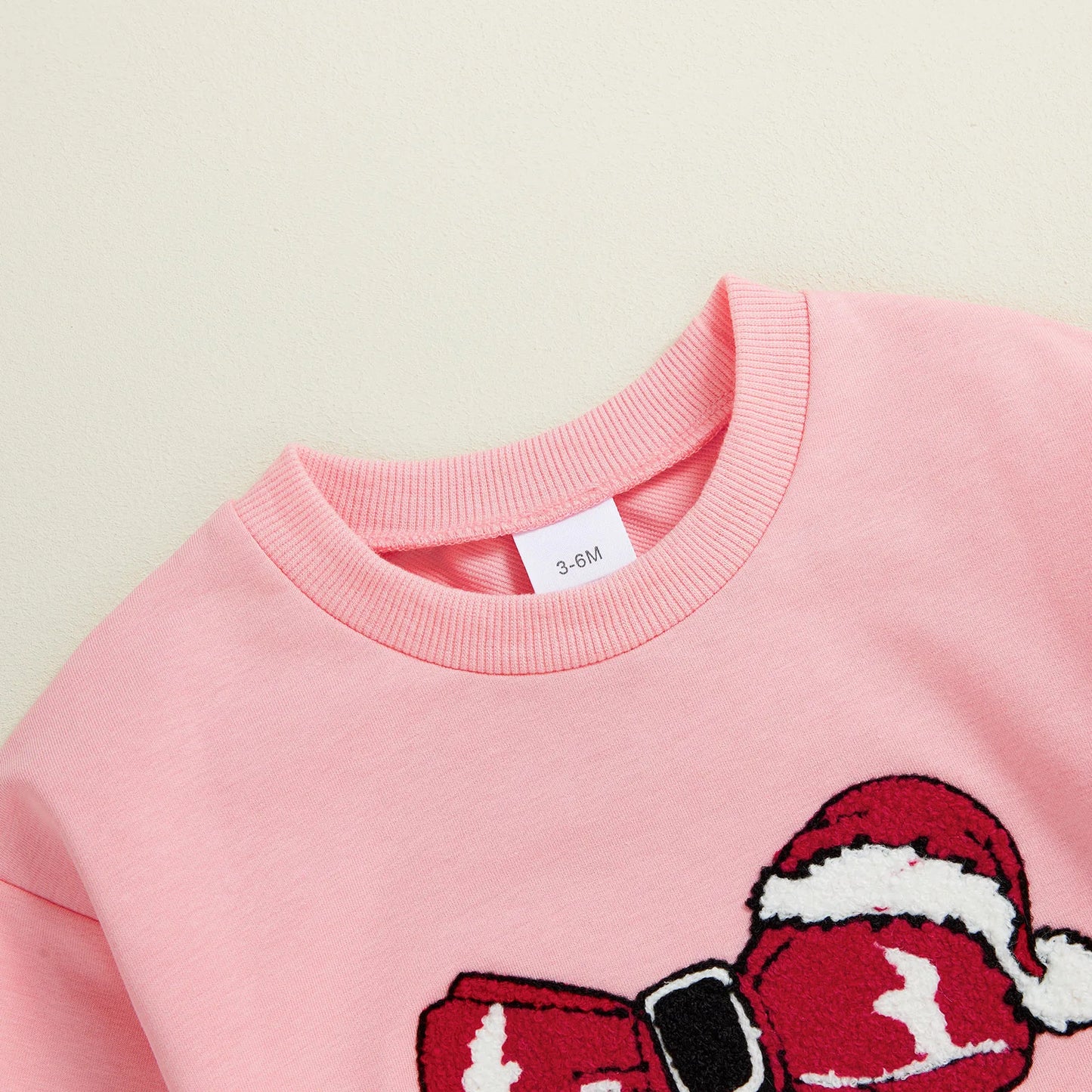 Baby Girl Christmas Romper Bow Embroidered Crewneck Long Sleeve Top Jumpsuit Cute Winter Fall Clothes