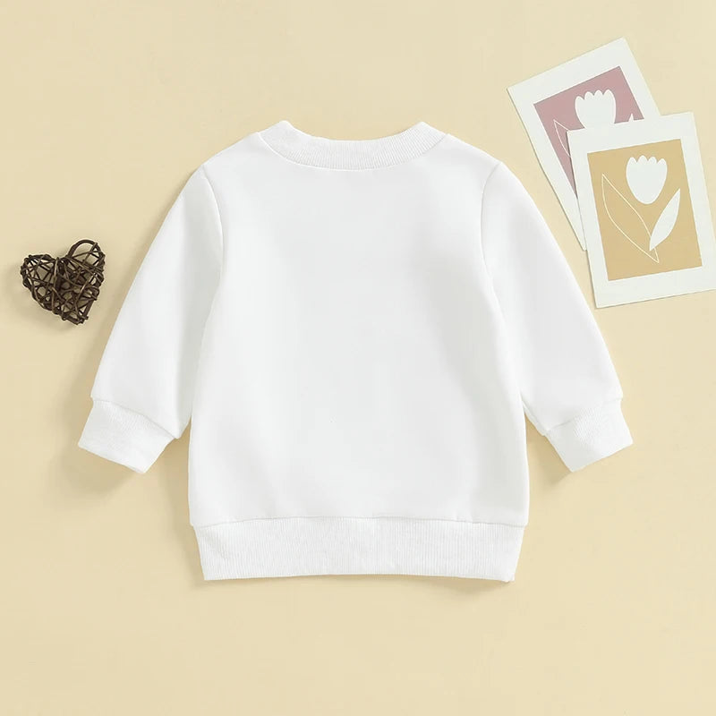 Toddler Baby Girl Boy Valentine's Day Letter Mr. Steal Your Heart / Mama Is My Valentine Print Crewneck Top Pullover