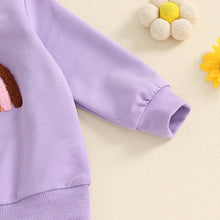 Load image into Gallery viewer, Baby Toddler Girls 2Pcs Outfit Embroidery Rainbow Long Sleeve Crew Neck Top with Elastic Waist Pants Set
