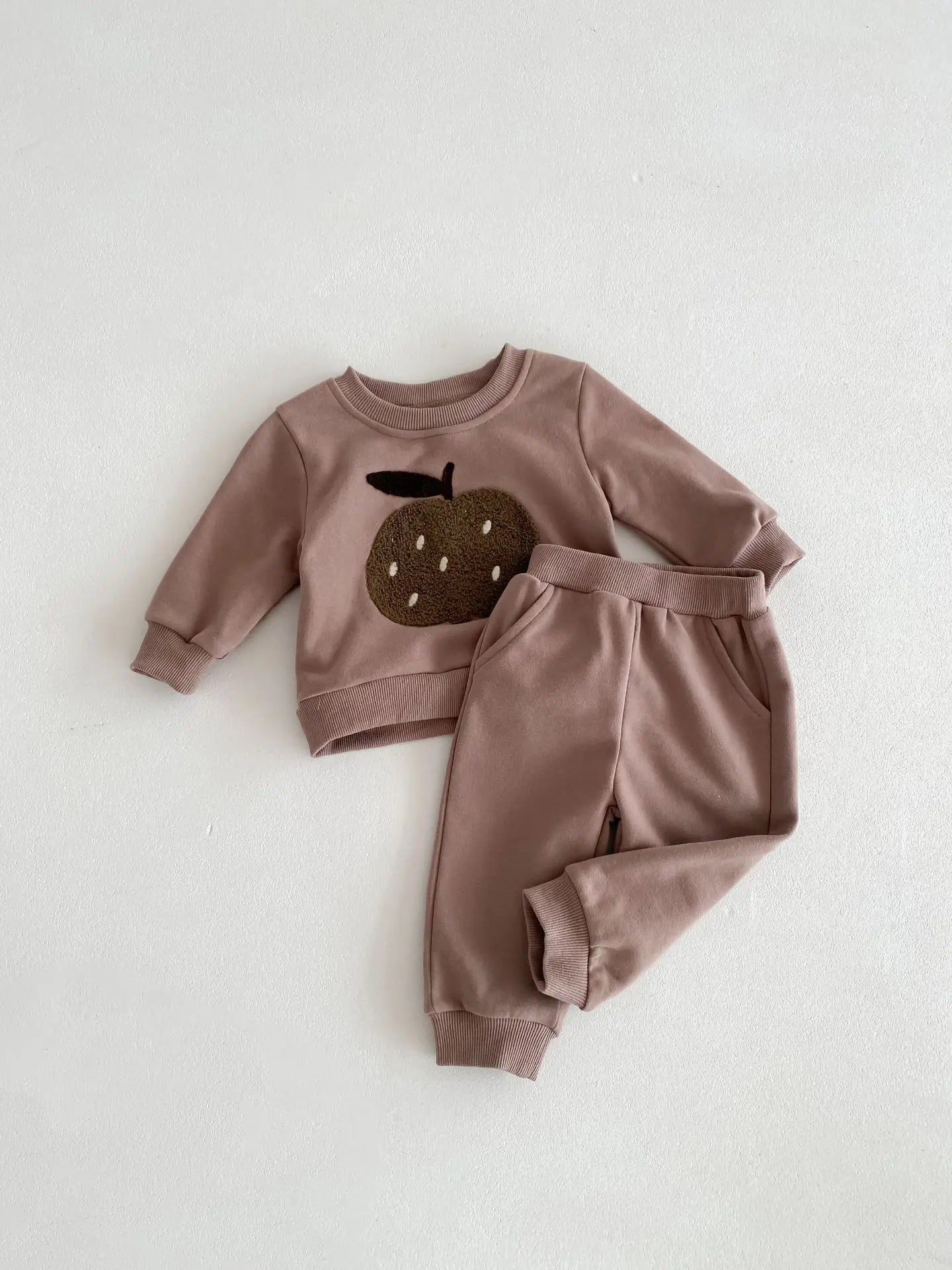Baby Toddler Boy Girl 2Pcs Clothes Set Autumn Winter Infant Jogger Set Long Sleeve Pullover Top Pant Suit Outfit