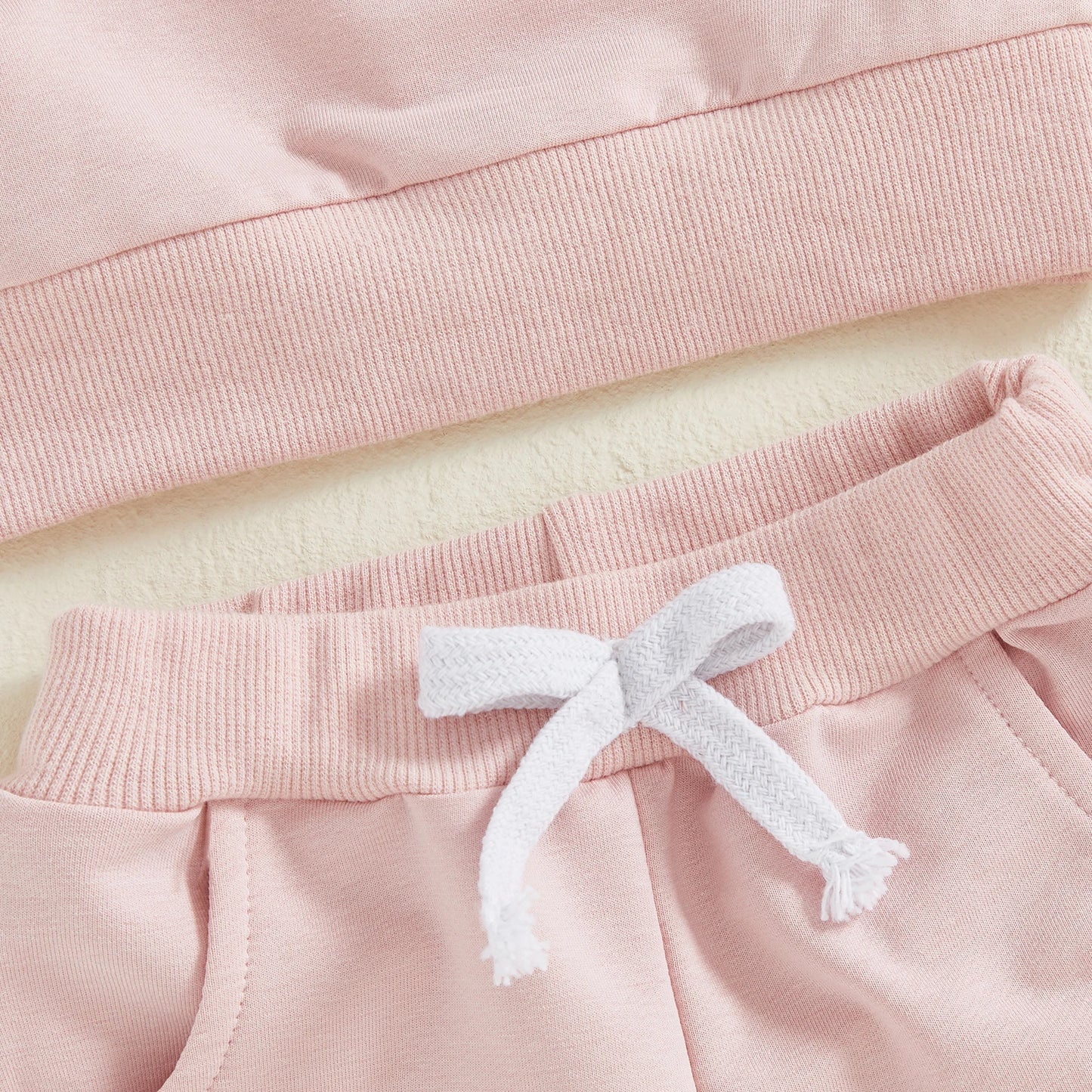 Baby Toddler Girls 2Pcs Big Sister Autumn Pink Letter Print Long Sleeve Top Drawstring Pants Jogger Set