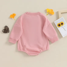Load image into Gallery viewer, Baby Toddler Girls Romper Fuzzy Letter Mama&#39;s Girl Long Sleeve Crew Neck Jumpsuit
