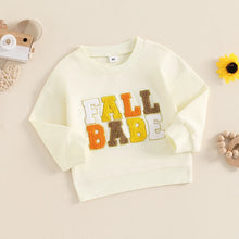 Load image into Gallery viewer, Baby Toddler Boys Girls Fall Babe Long Sleeve Embroidery Letters Fall Crewneck Top
