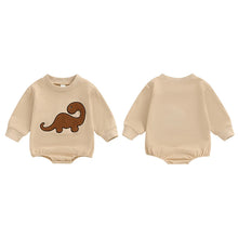 Load image into Gallery viewer, Baby Boy Girl Bubble Romper Casual Dinosaur Embroidery Long Sleeve Jumpsuit Bodysuit
