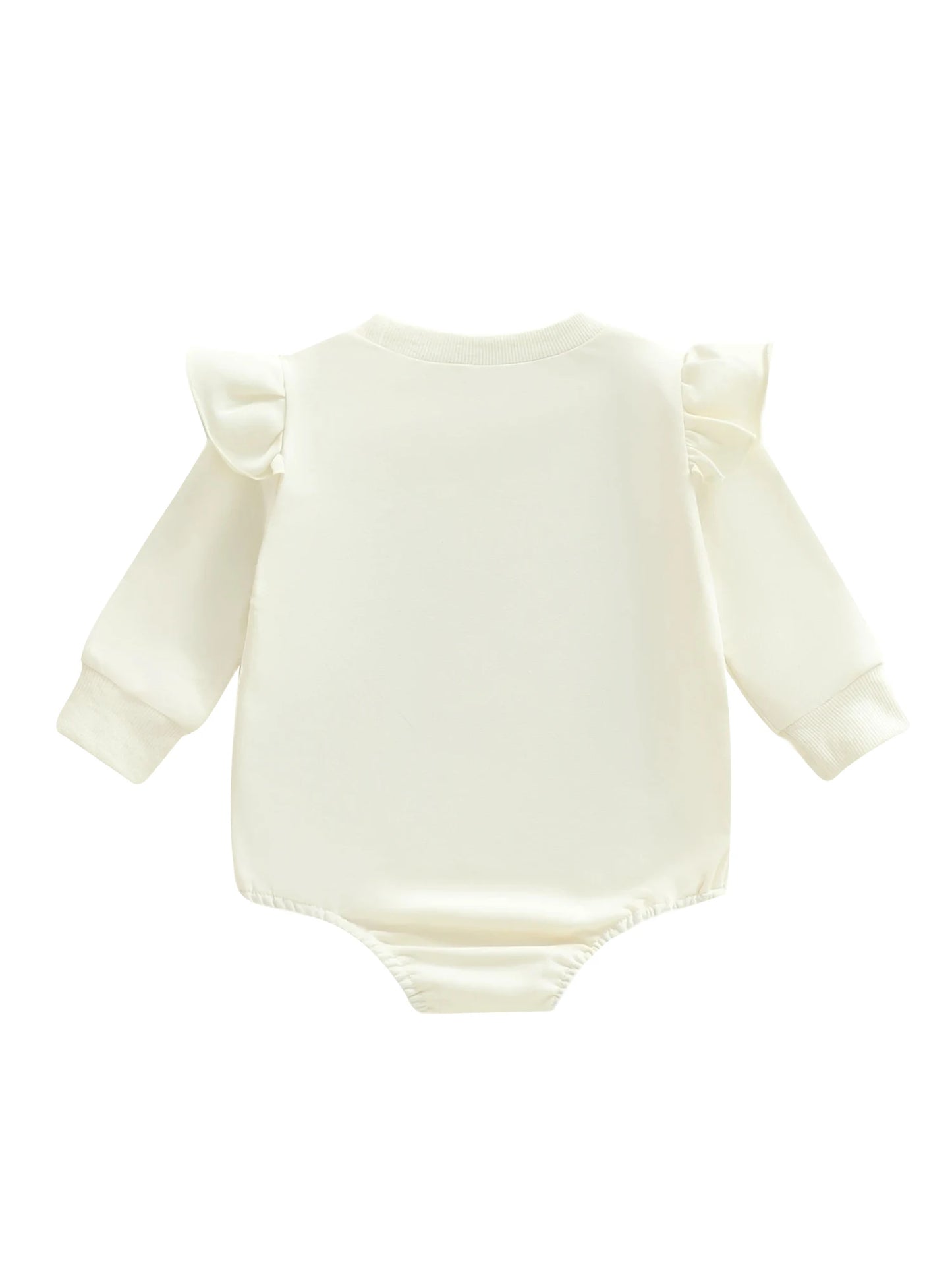 Baby Girl Autumn Casual Romper God Is Good Long Sleeve O Neck Letter Embroidery Bubble Romper