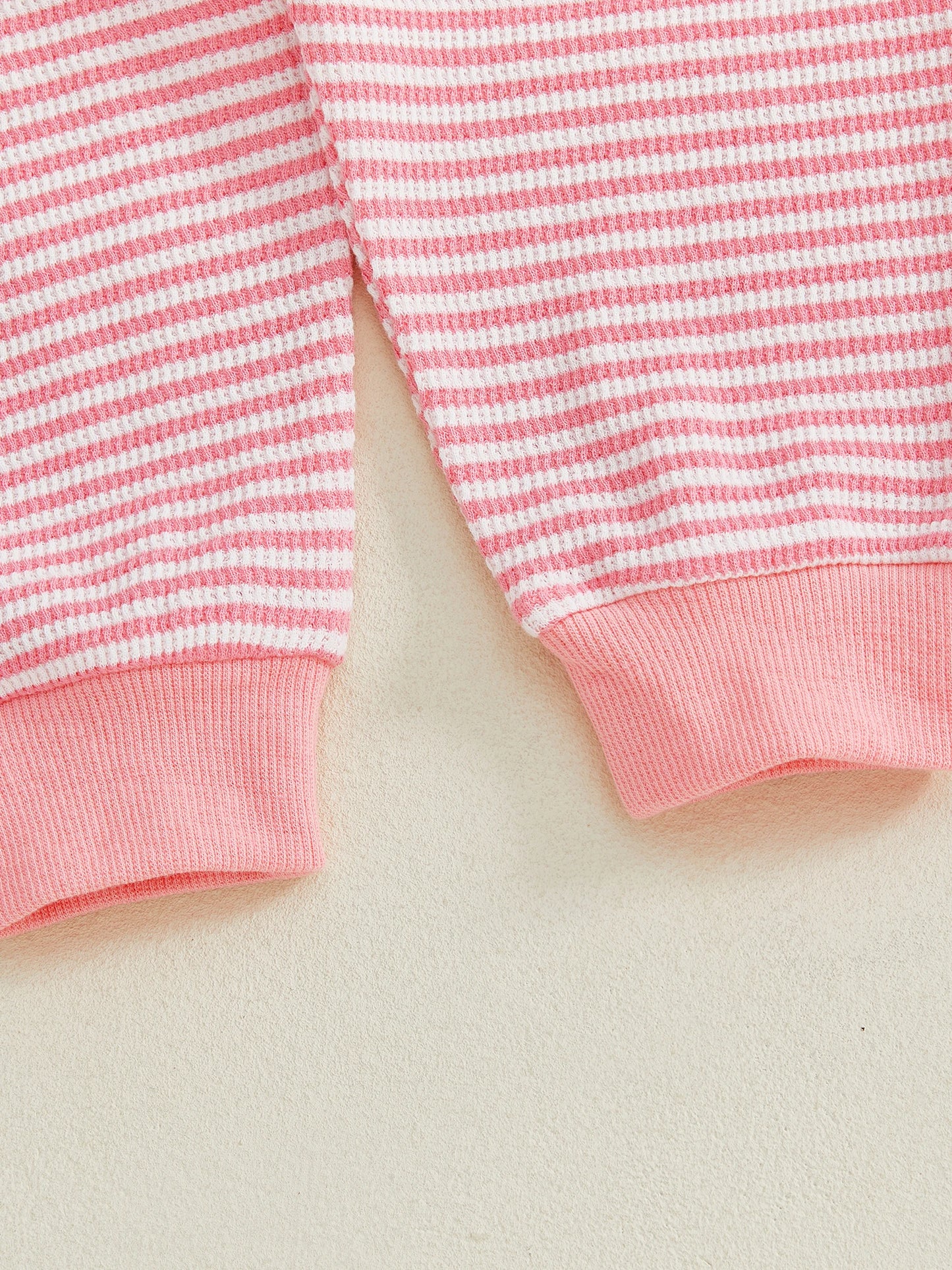 Baby Toddler Girl 2Pcs Daddy's Girl Fall Stripe Outfits Letter Embroidery Long Sleeve Round Neck Pullover Elastic Waist Pants 2Pcs Set