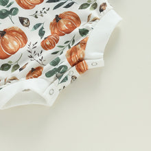 Load image into Gallery viewer, Baby Toddler Girls Boys Halloween Bodysuit Fall Long Sleeve Crewneck Pumpkin Print Romper
