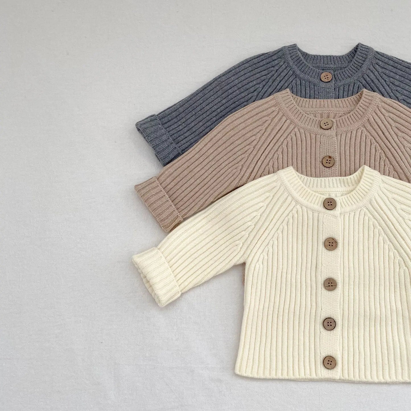 Baby Toddler Boy Girl Sweater Cardigan Knit Winter Clothes Thick Warm Knitwear Long Sleeve Top