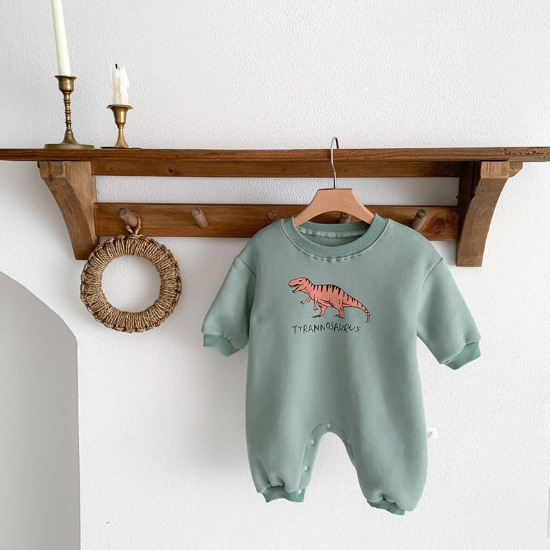 Cozy Dinosaur Jumpsuit Romper