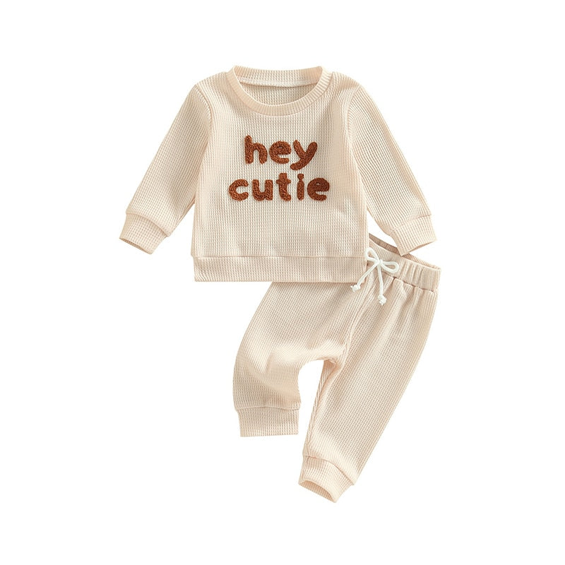 Baby Waffle 3D Print Jogger Set