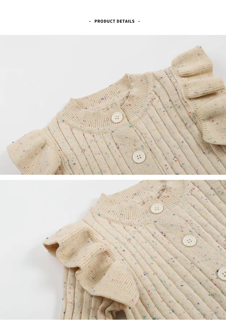Baby Toddler Girl Romper Sweater Winter Warm Clothes Long Sleeve Thick Jumpsuit Cute Sweet Knitwear Outfit