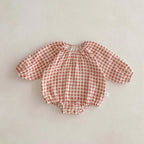 Plaid Hearts Girls Romper