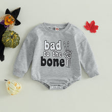 Load image into Gallery viewer, Baby Boy Girl Bodysuit Halloween Long Sleeve Letter &amp; Cartoon Print Jumpsuit Romper
