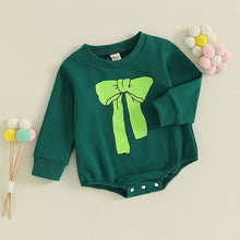 Load image into Gallery viewer, Baby Girl Romper Bow Print Long Sleeve Round Neck Playsuit Jumpsuit
