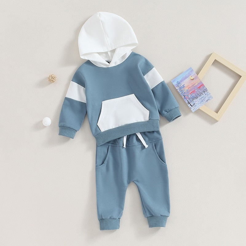 Toddler Baby Boy Girl 2Pcs Outfit Long Sleeve Hoodie Set Pants