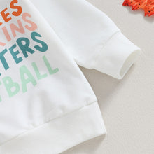 Load image into Gallery viewer, Baby Toddler Boys Girls 2Pcs Fall Long Sleeve Bonfires Pumpkins Sweaters Football Tops and Drawstring Pants Sets
